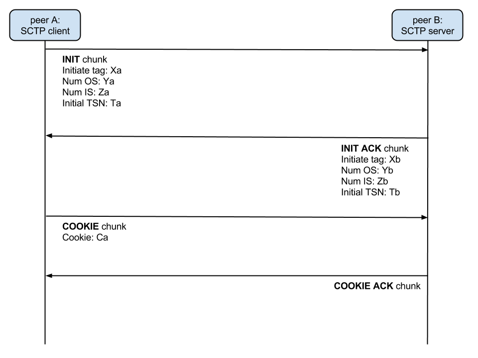 figure 1: SCTP association initialisation